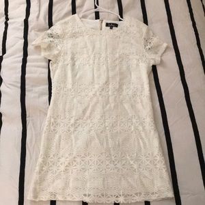 White Lace Shift Dress